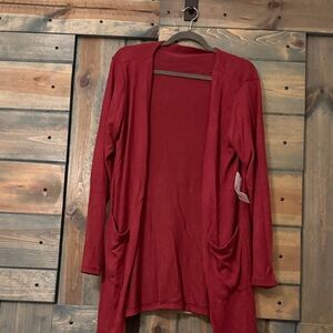 ZYIA Claret Lounge Boyfriend Cardigan (m) retired- NWT